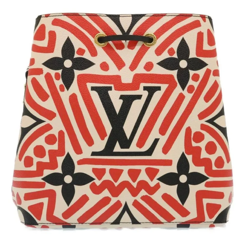 LOUIS VUITTON Monogram Giant LV Clafoutis Neo Noe Shoulder Bag Red Auth